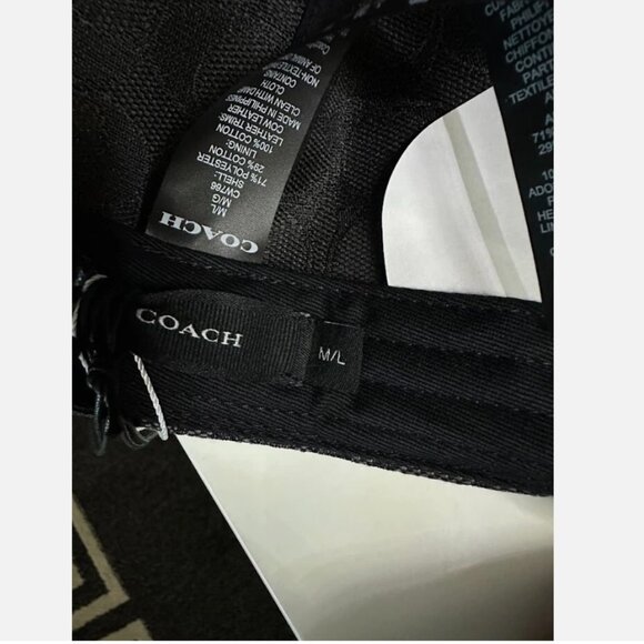 Authentic Coach Signature Jacquard Baseball Hat Cap Size: M/L - Picture 7 of 8